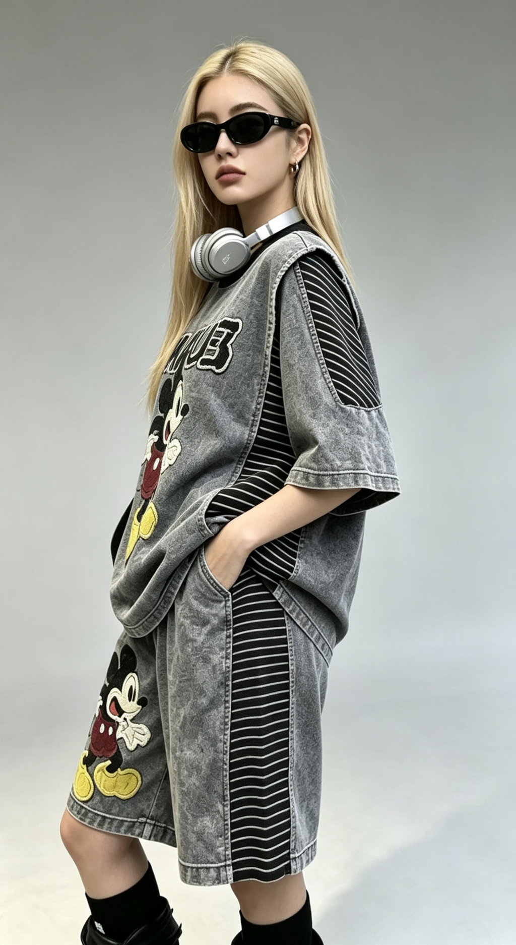 Mickey denim outfit