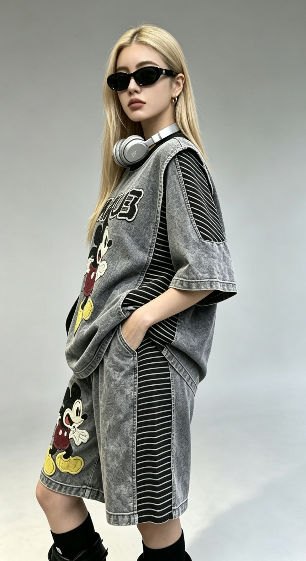 Mickey denim outfit