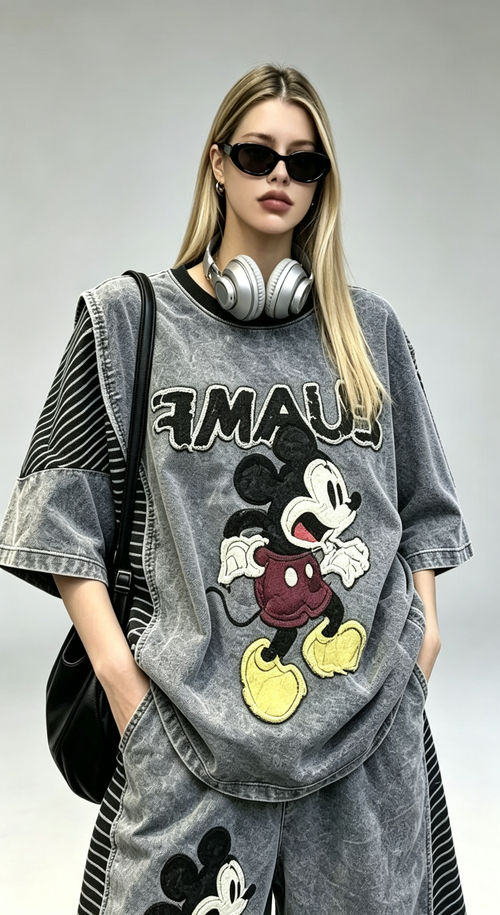 Mickey denim outfit