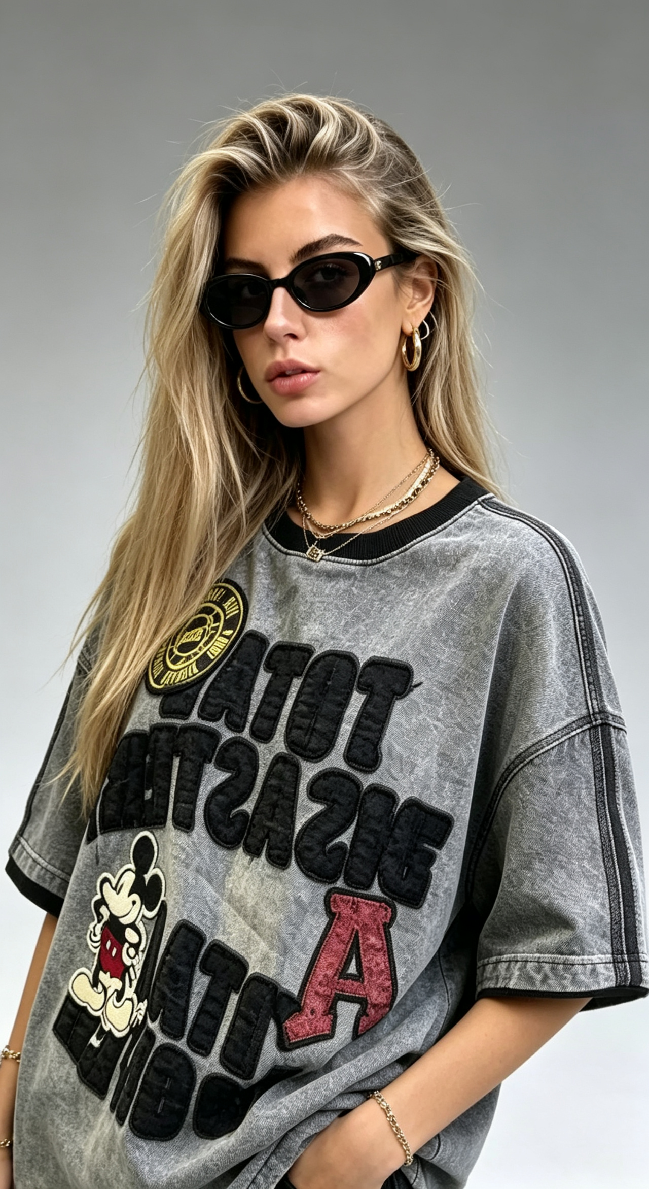 Mickey Letter Denim Set
