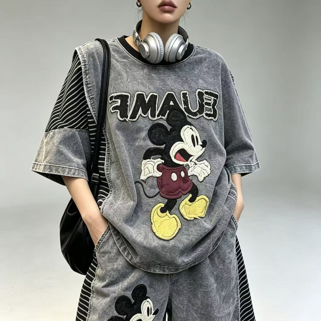Mickey denim outfit