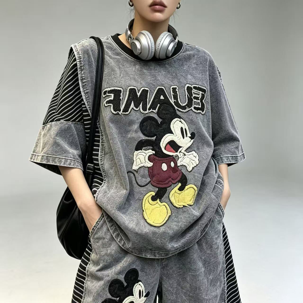 Mickey denim outfit